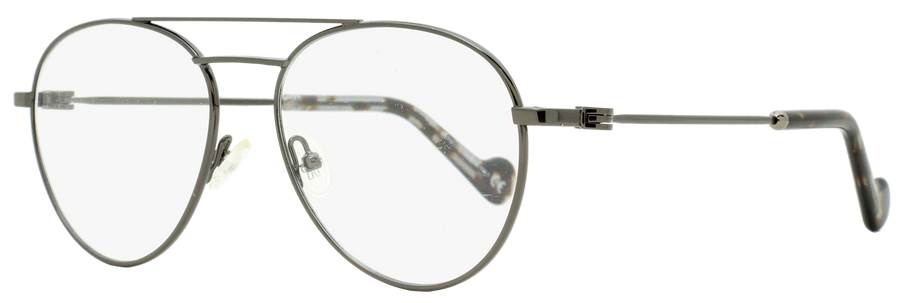Moncler Oval Eyeglasses Ml5023 008 Dark Gunmetal-Gray Havana 54mm 5023 Gunmetal/gray Metal/plastic (acetate)