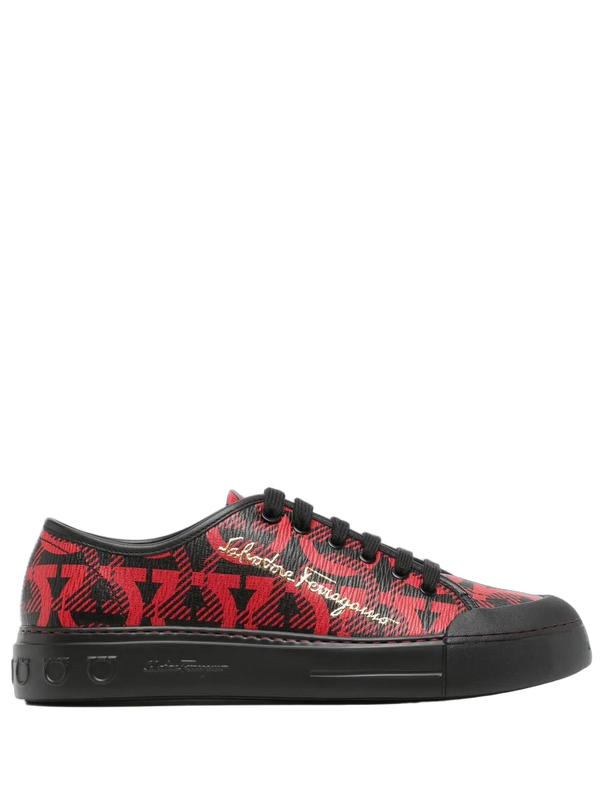 Ferragamo Canvas upper sneaker in red