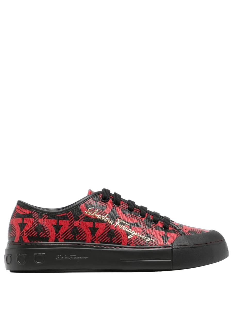 Ferragamo Canvas upper sneaker in red