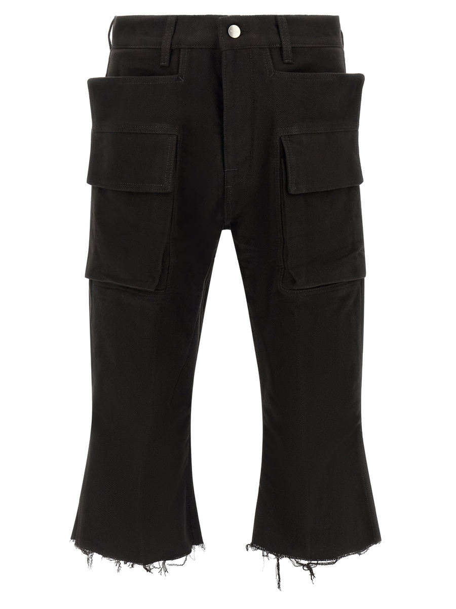 Black Cotton Cargo Pants