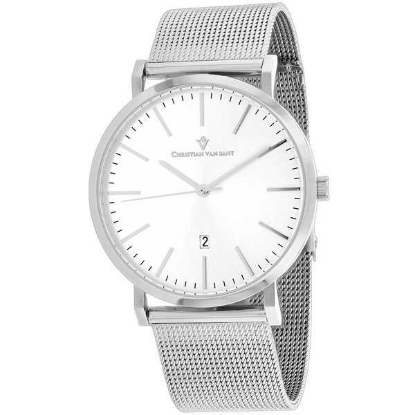 Christian Van Sant Stainless steel case watch in silver
