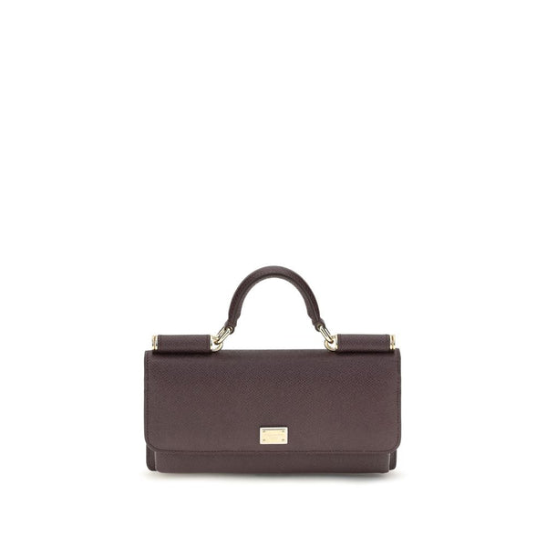 Dolce & Gabbana 100% Calf Leather Bos Taurus shoulder bag in brown