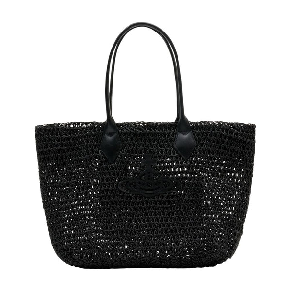 Vivienne Westwood Raffia tote bag in black