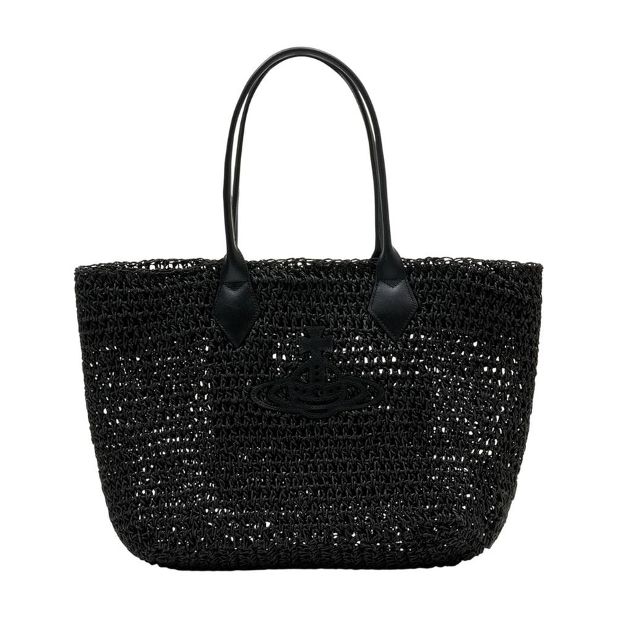 Vivienne Westwood Raffia tote bag in black