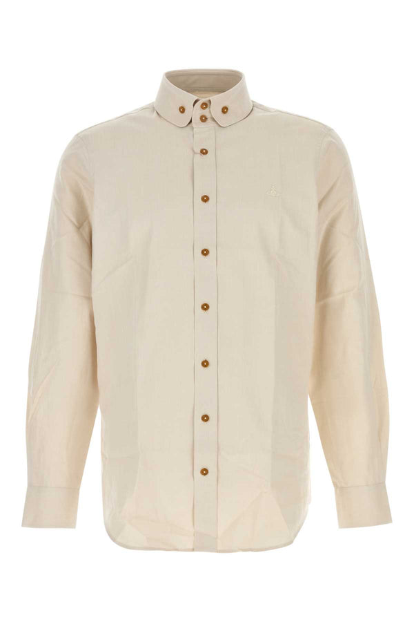 Sand Cotton Shirt Aw26birch Exterior: Camicie