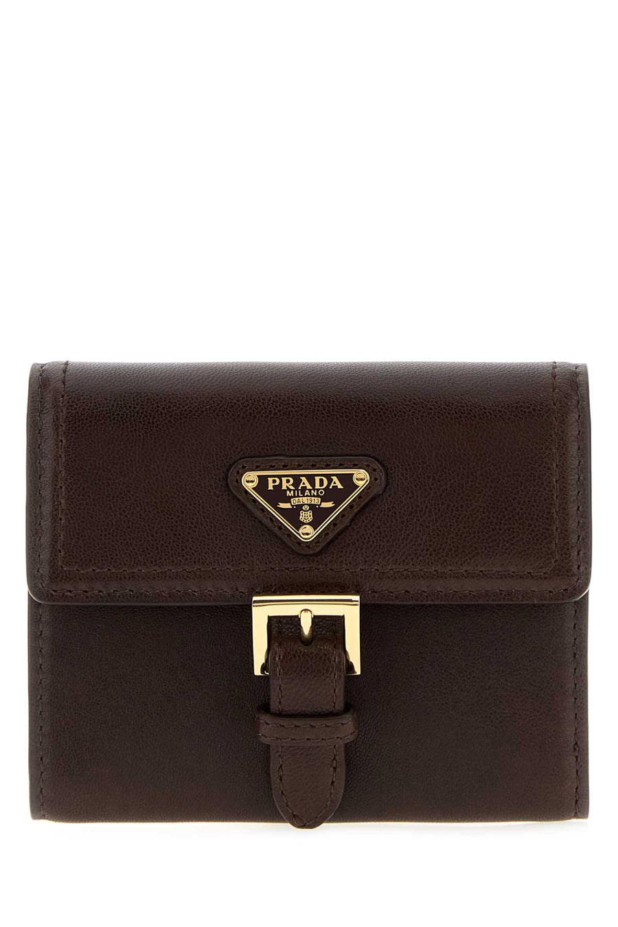 Brown Nappa Leather Wallet Bruciato Portafogli
