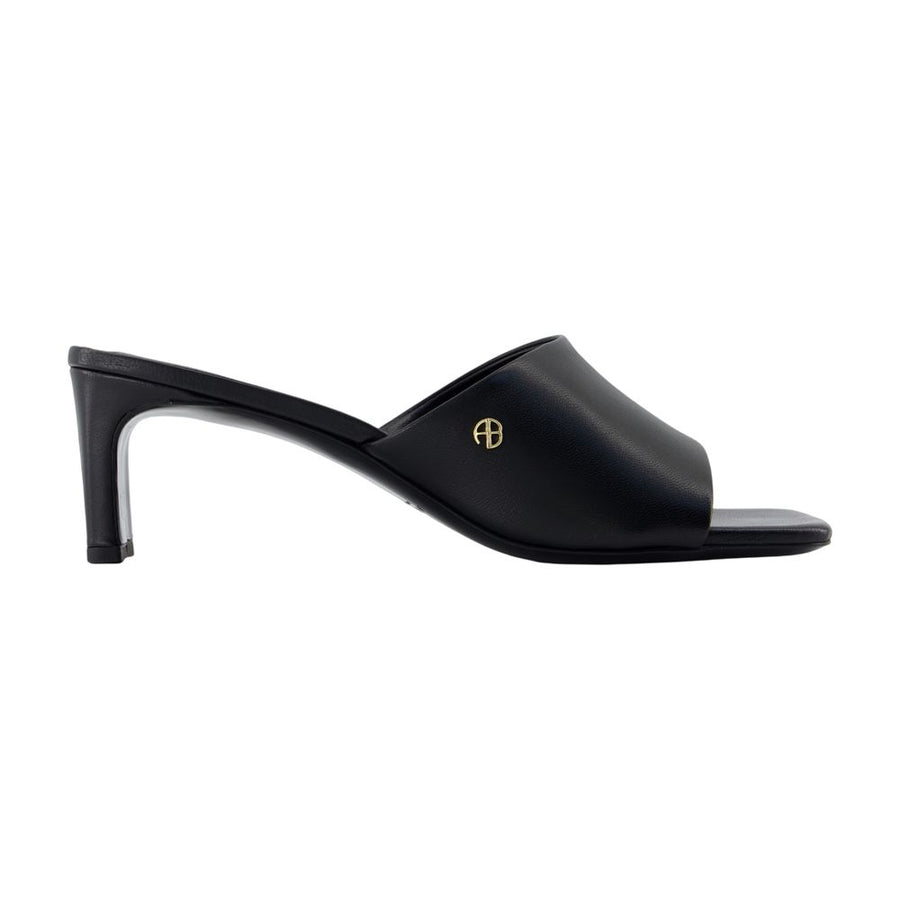 Anine Bing Lambskin mule in black