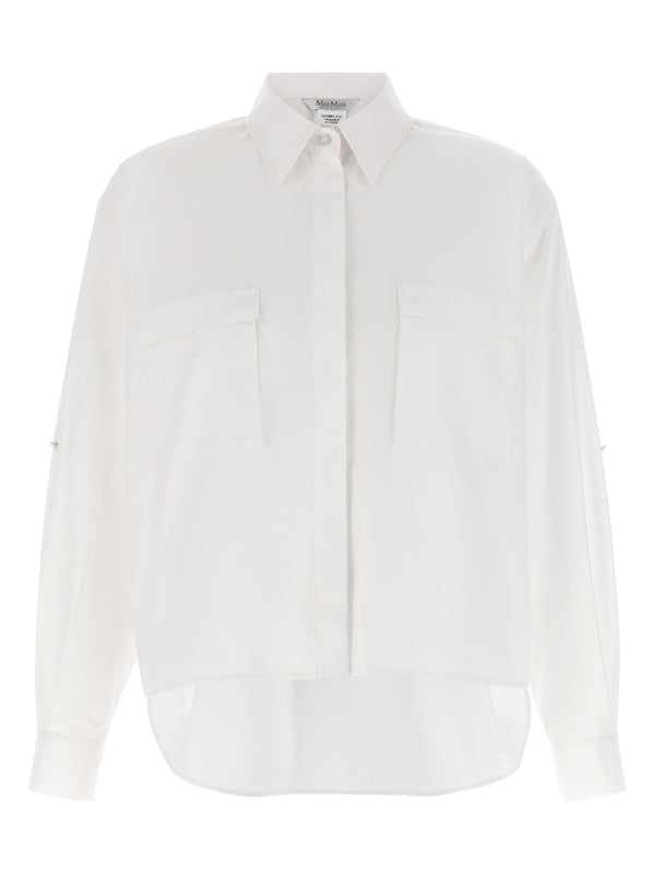 Max Mara 100% Cotton blouse in white