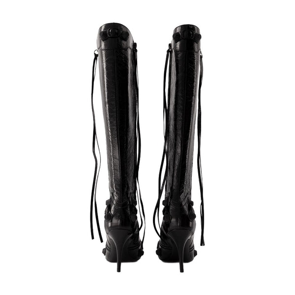 Balenciaga leather boots in black