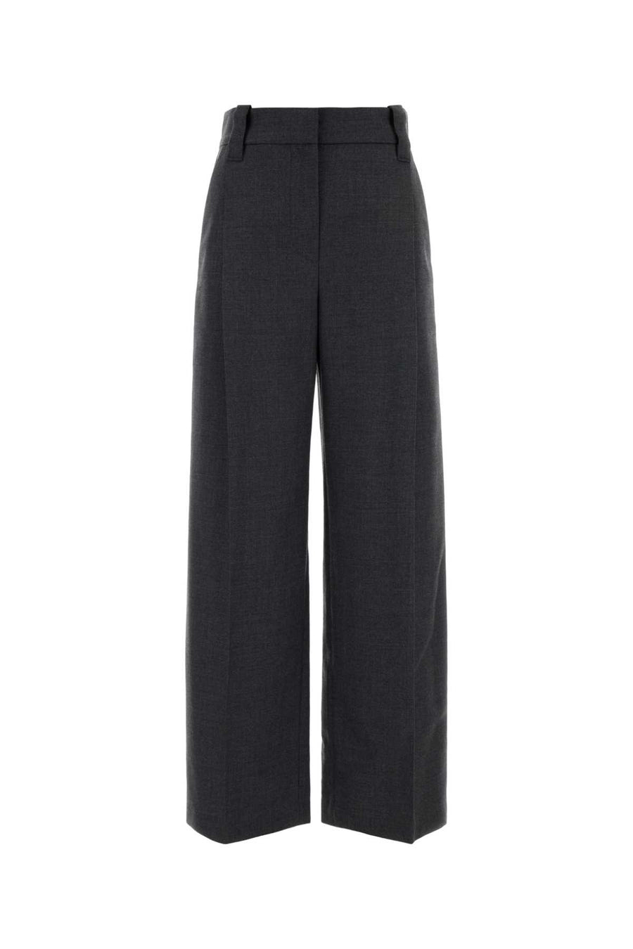 Charcoal Wool Wide-Leg Pant Grigio Scuro (tb199) Wv Pantaloni