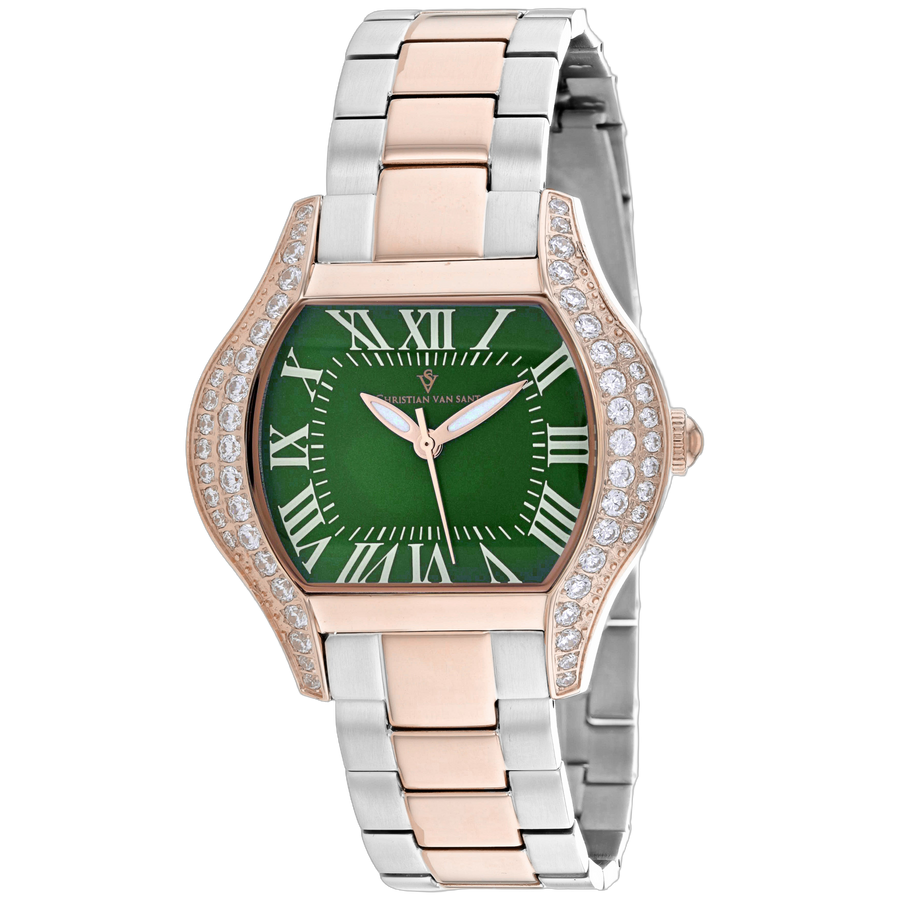 Christian Van Sant Stainless steel case watch in green