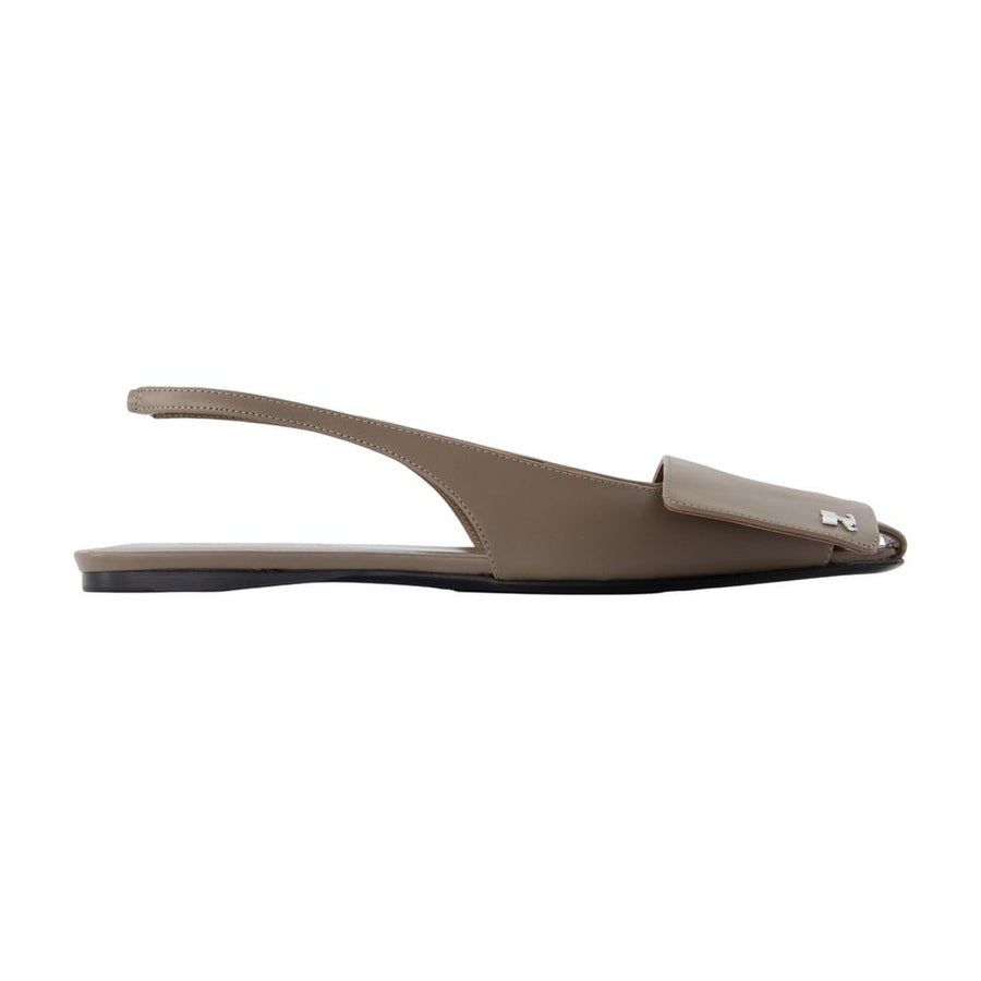Courreges calfskin sandal in brown