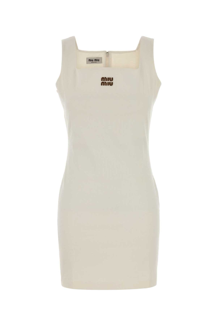 Miu Miu 100% Cotton mini dress in white