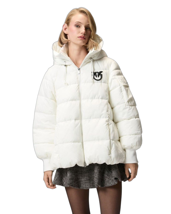 Pinko 100% Polyester down jacket in white