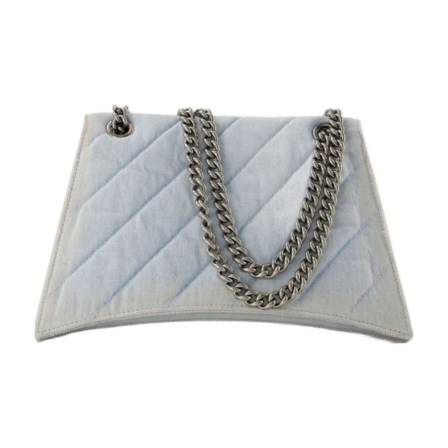 Balenciaga cotton shoulder bag in blue