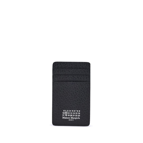 Maison Margiela 100% Calf Leather Bos Taurus card case in black