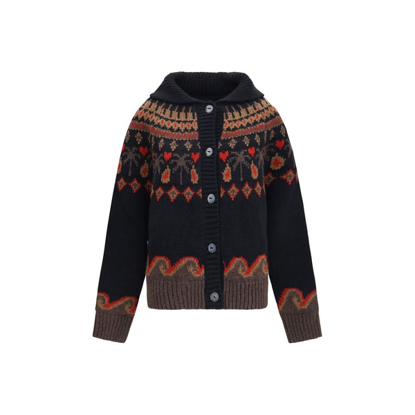 Alanui 100% Wool cardigan in black