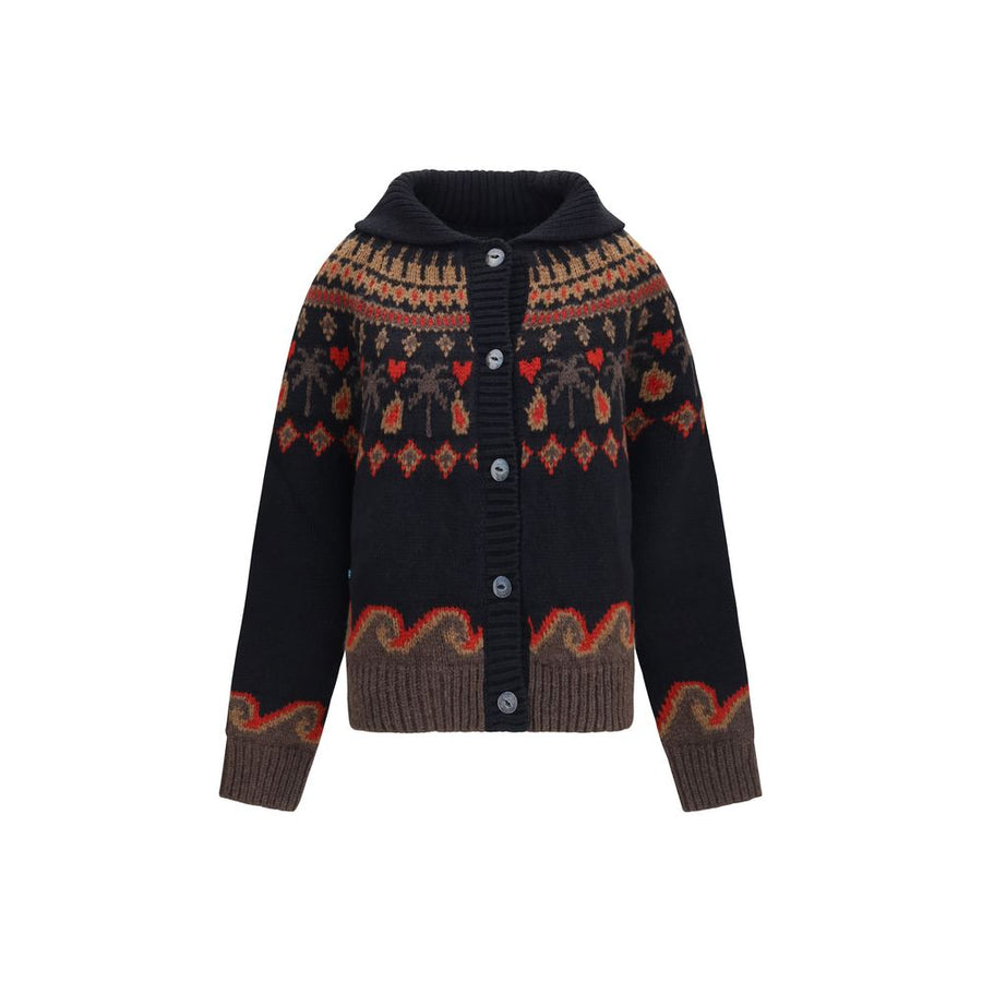 Alanui 100% Wool cardigan in black