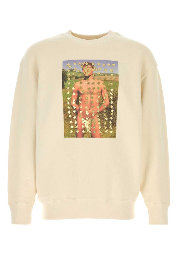 Ivory Cotton Sweatshirt Ecru Exterior: Felpe