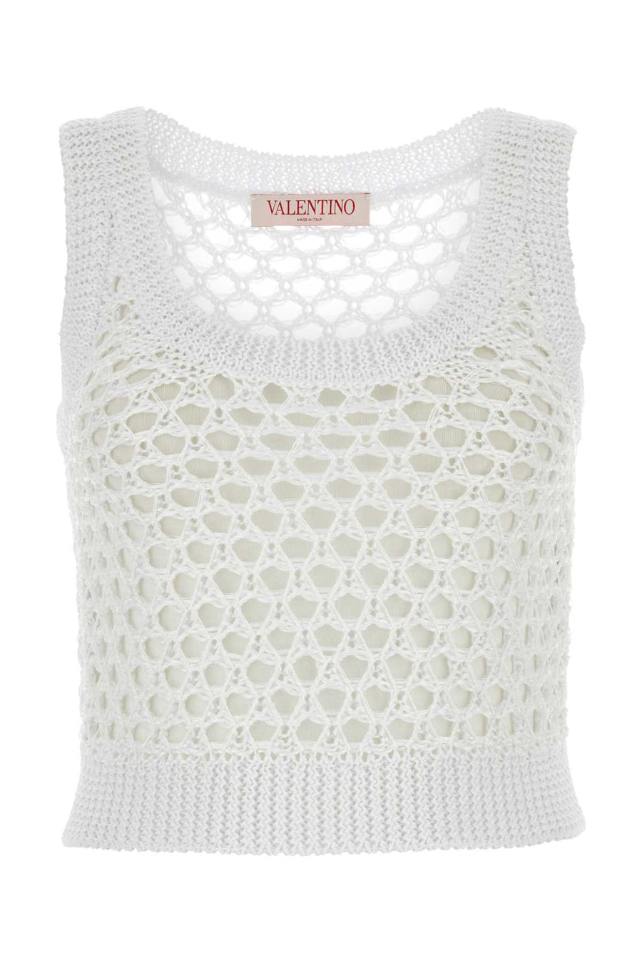 Valentino Garavani Maglia 73% Polyester tank top in white