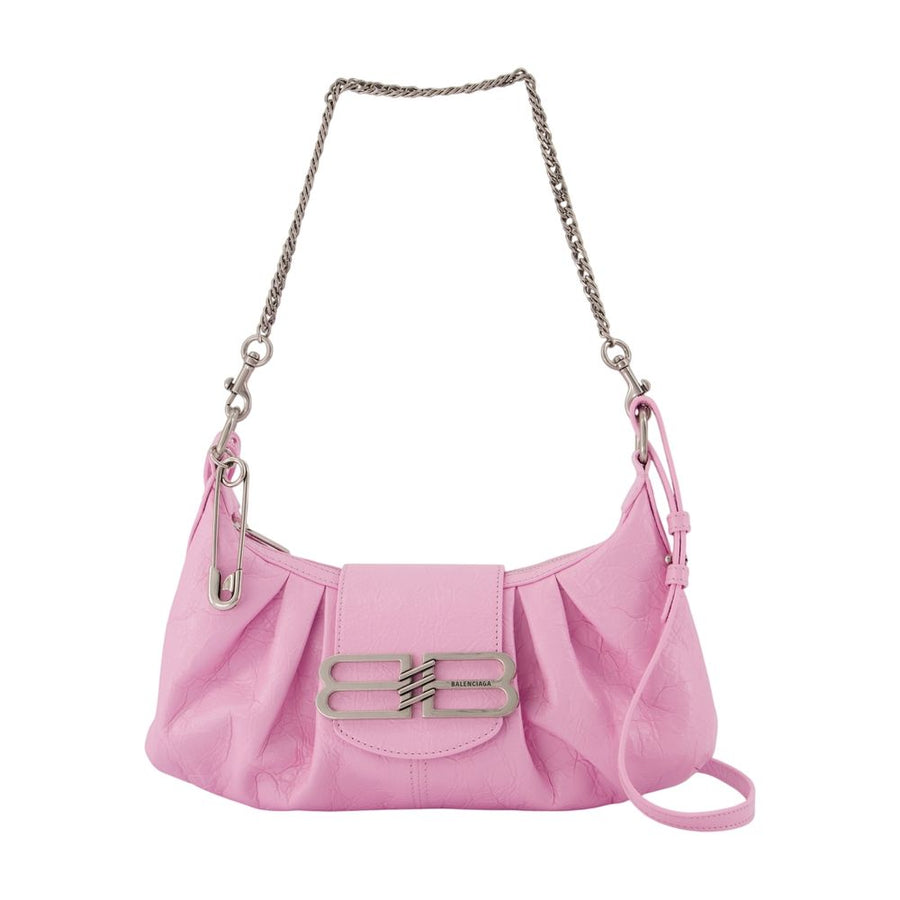 Balenciaga lambskin shoulder bag in pink