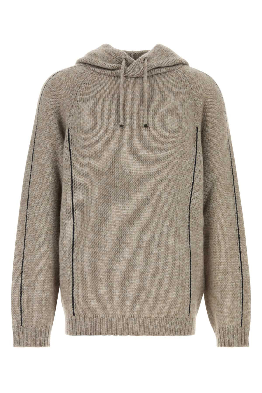 Dove Grey Alpaca Blend Sweater Beige/blu Exterior: Nylon Wool Felpe