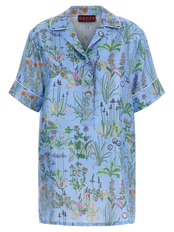 Gucci 100% Silk blouse in blue