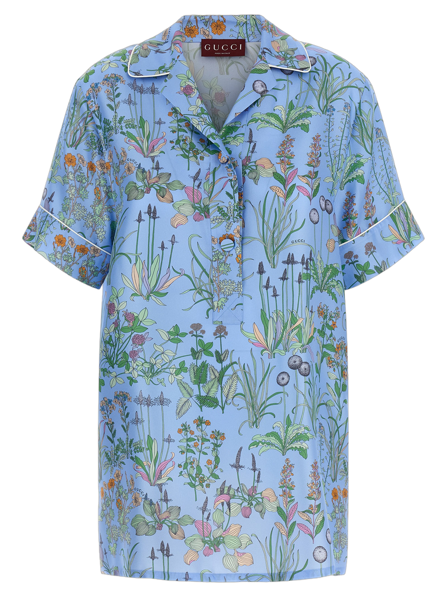 Gucci 100% Silk blouse in blue