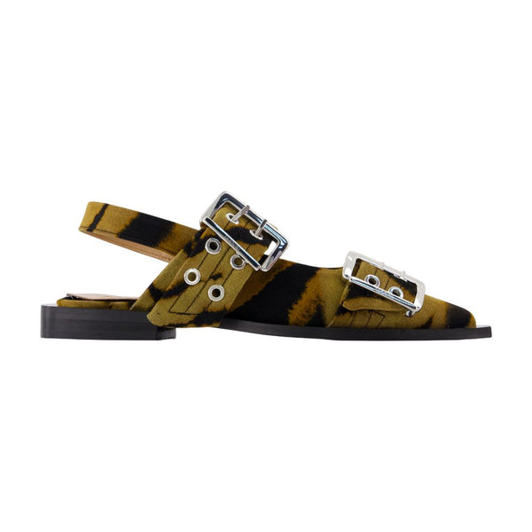 Ganni Cotton flat in beige