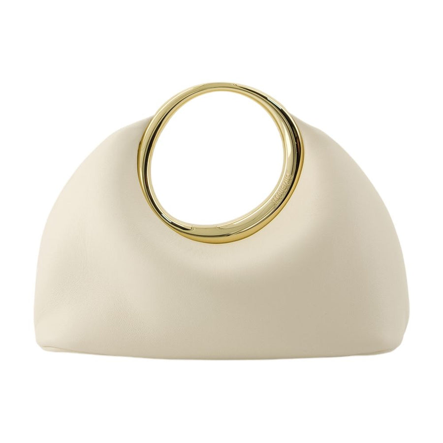 Jacquemus leather top handle bag in beige