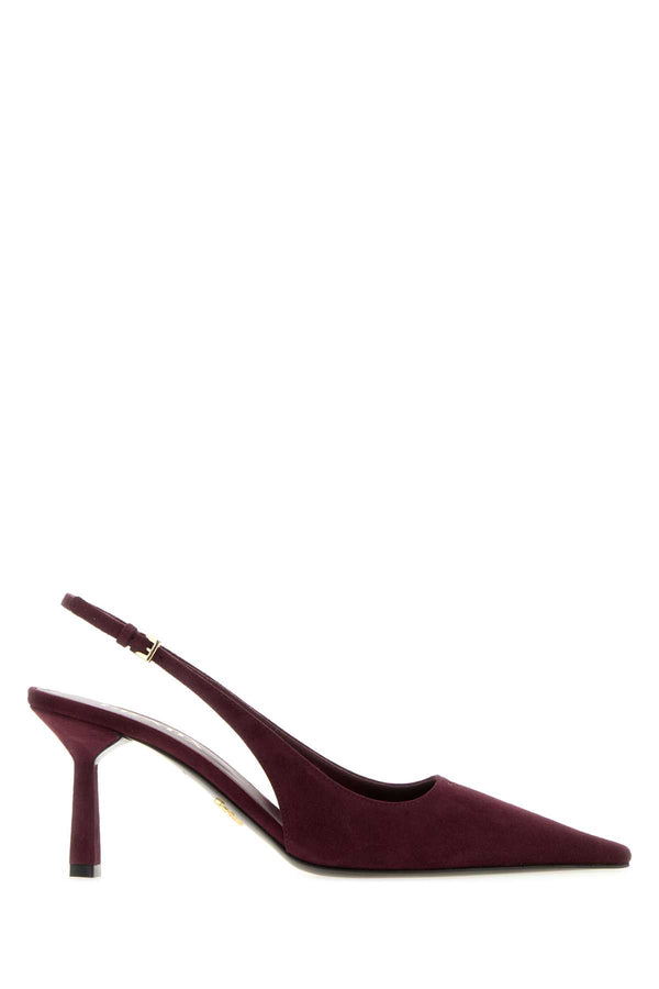 Aubergine Suede Pumps Bordeaux Scarpe Con Tacco