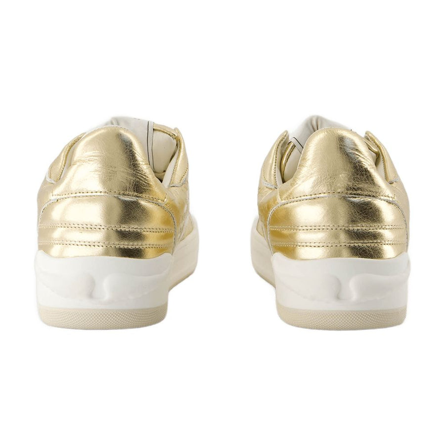 Zadig & Voltaire Calfskin sneaker in gold