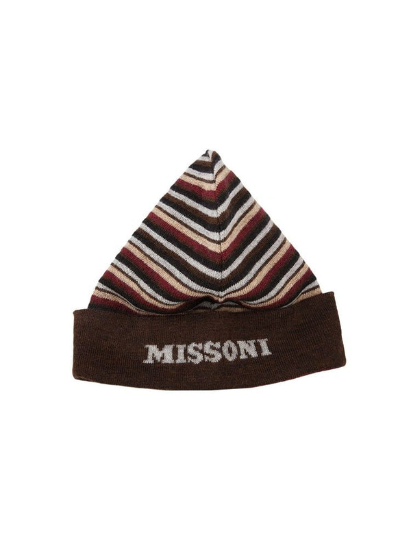 Missoni CP00WOUA489_0005_ONESIZE_Missoni 100% Wool beanie in brown