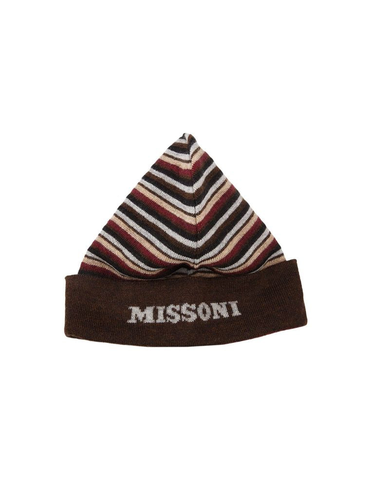 Missoni CP00WOUA489_0005_ONESIZE_Missoni 100% Wool beanie in brown