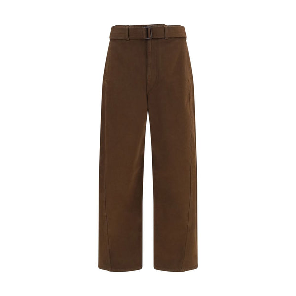 Lemaire 100% Cotton trousers in brown