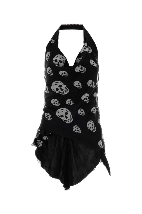 Alexander McQueen Hlter 100% Silk tank top in black