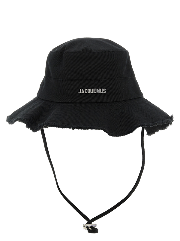 Jacquemus JA315417BM 100% Cotton bucket hat in black