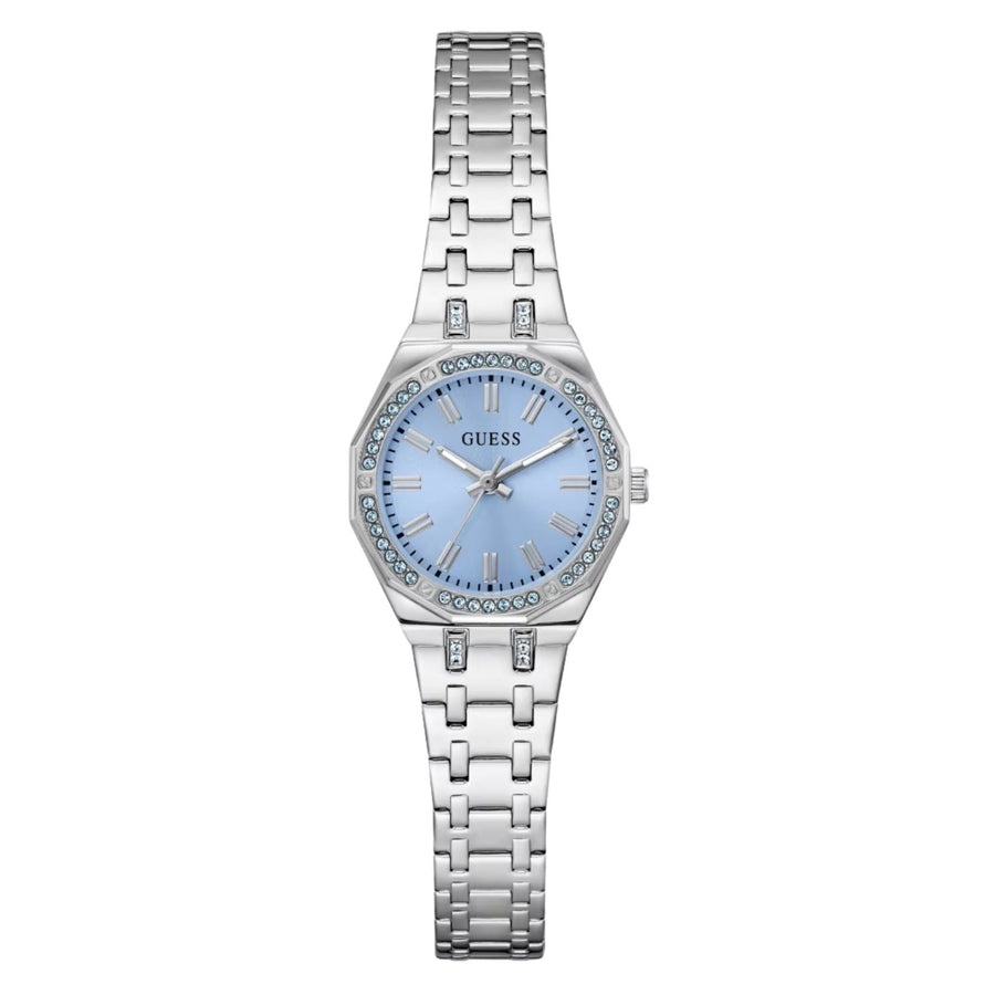 Guess Stainless steel case and bracelet watch in silver