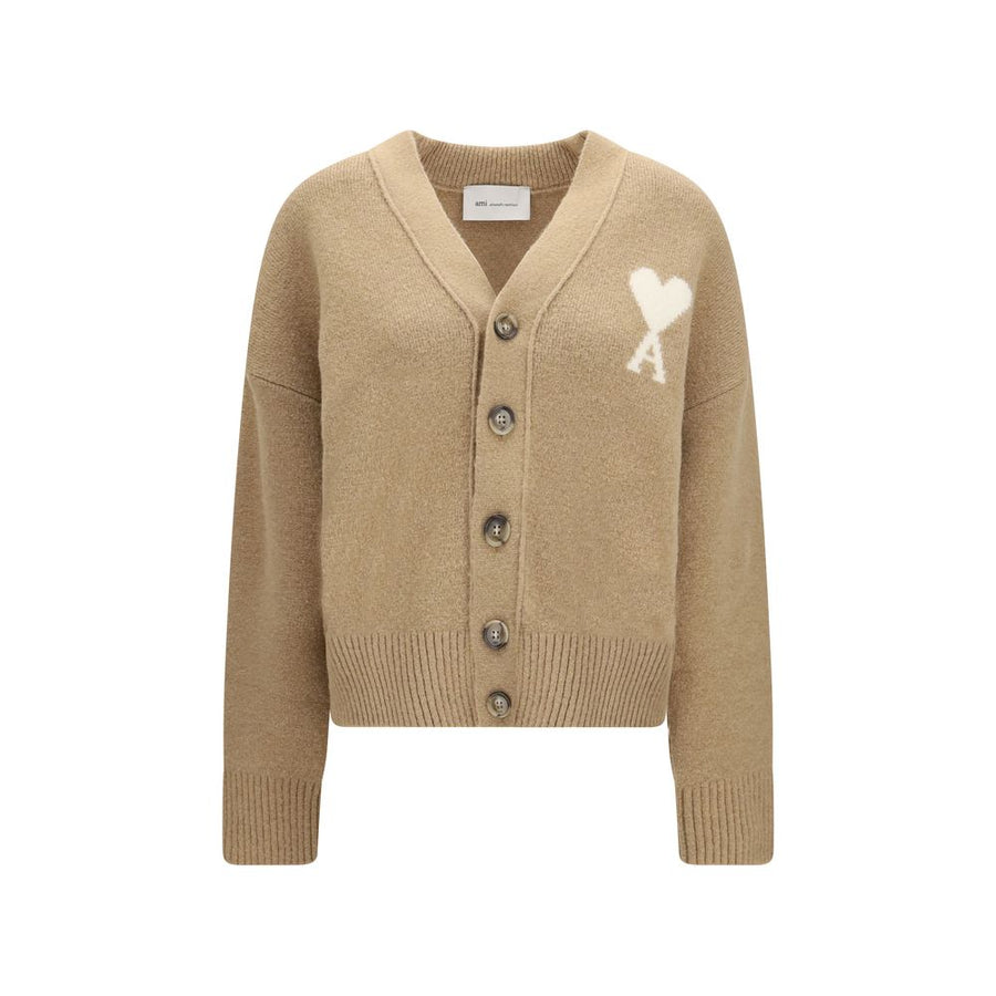 Beige Alpaca Vicugna Pacos Cardigan Clothing