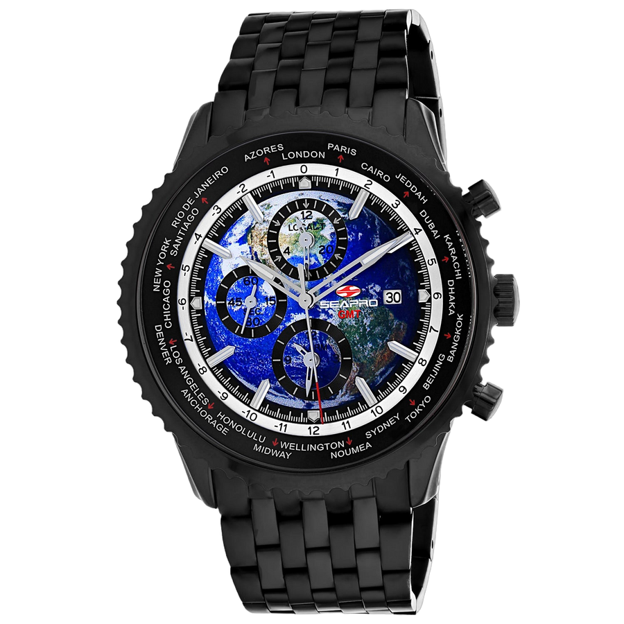 Seapro Stainless steel case watch in blue