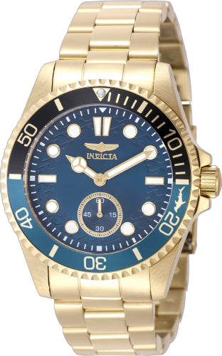 Invicta Stainless steel case and bracelet watch in blue