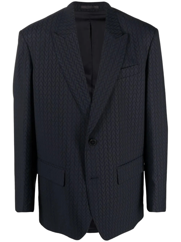 Valentino Wool-mohair blend blazer in navy