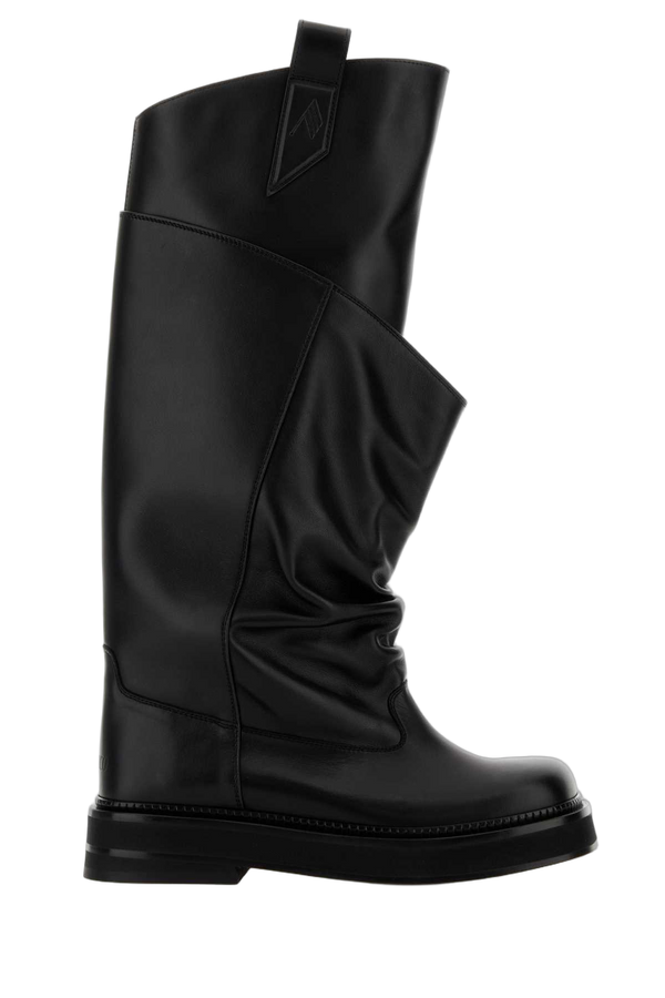 The Attico Combat Exterior: 100% Leather boot in black
