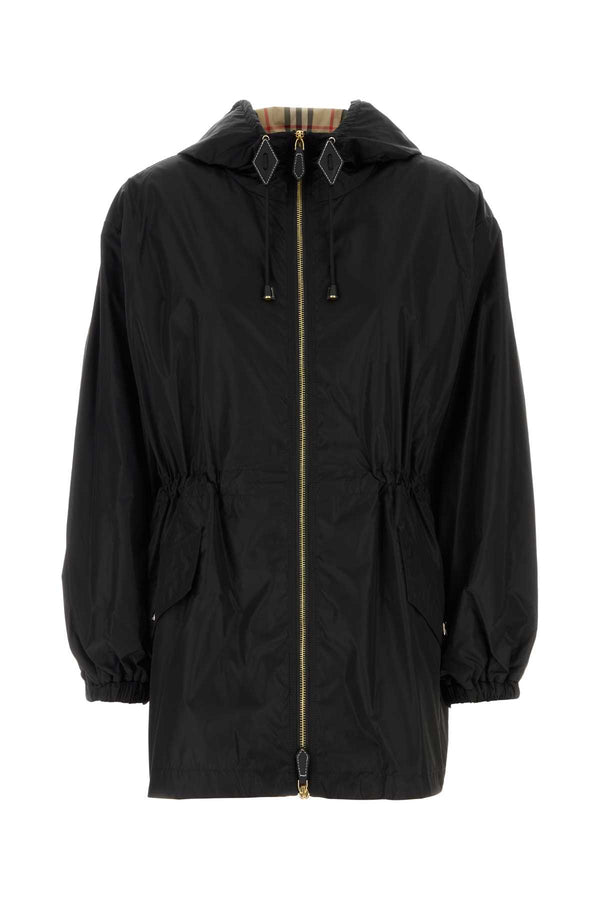 Burberry 100% Nylon raincoat in black