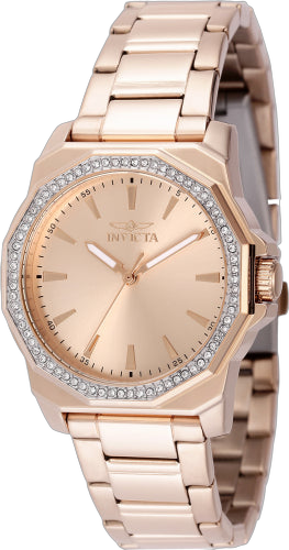 Invicta watch in rose gold