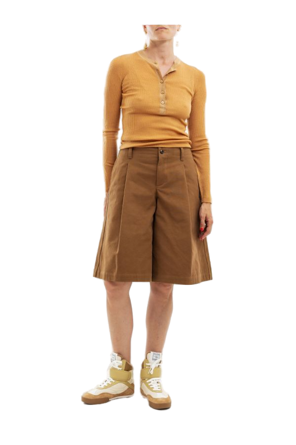 Chloé Ribbed knit (presumed wool blend sweater in camel
