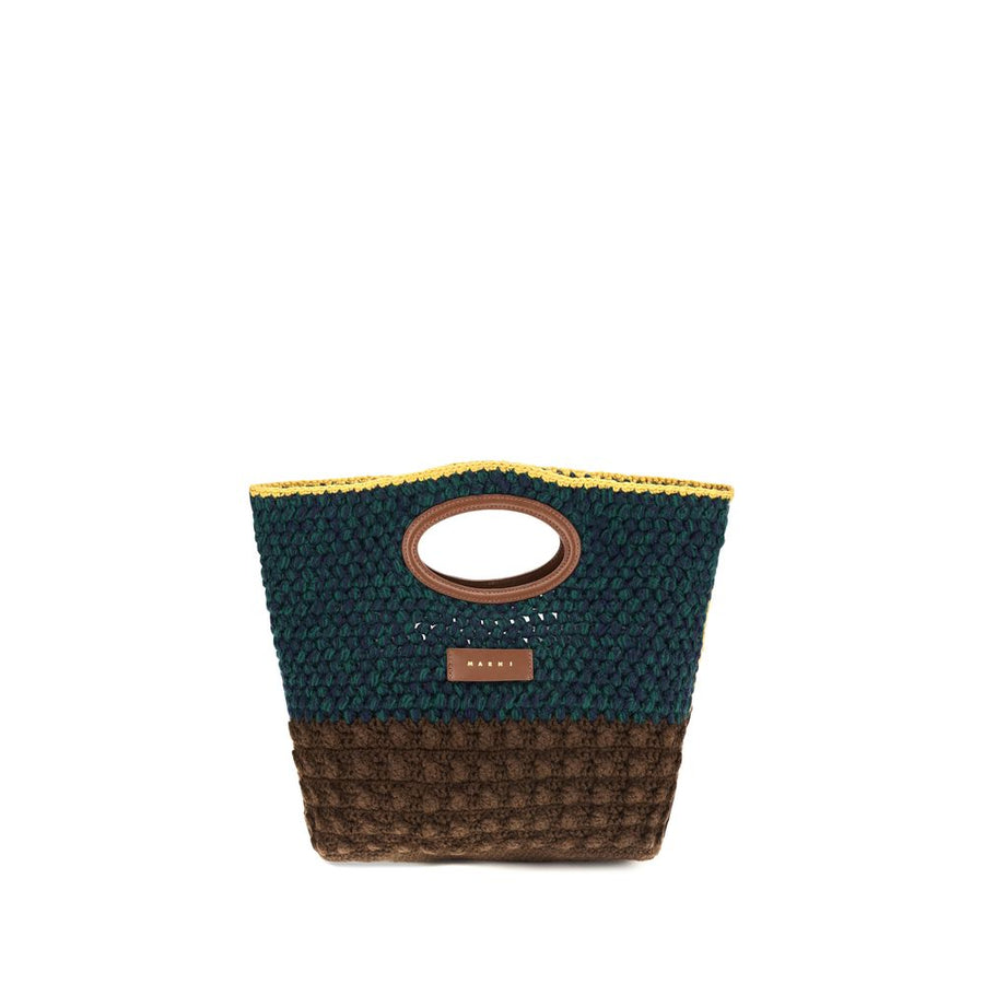 Marni 100% Merino Wool Ovis Aries top handle bag in multicolor