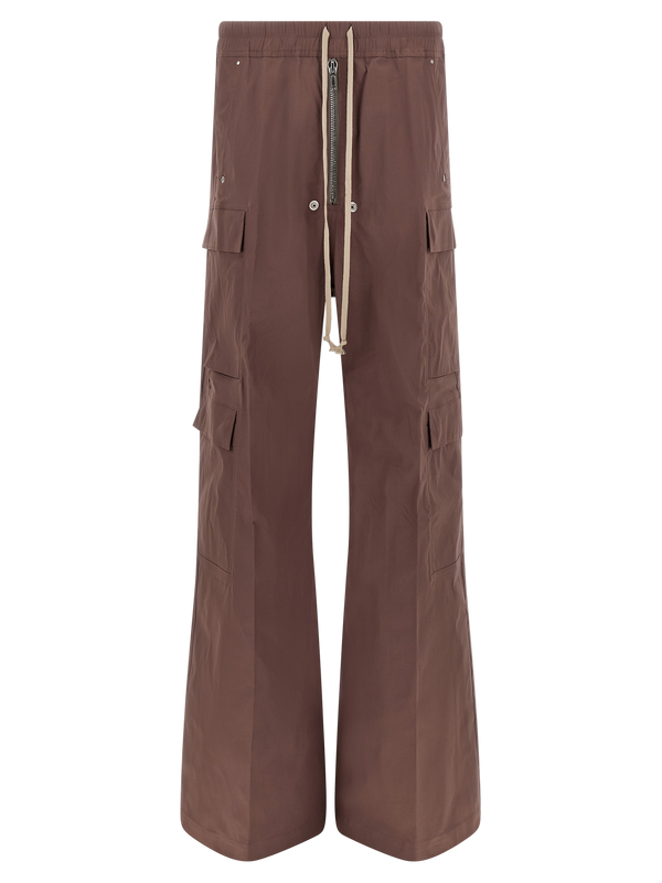 Rick Owens 97% cotton cargo pants in brown