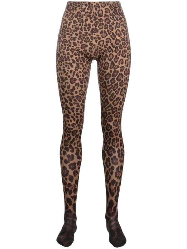Valentino Stretch-jersey leggings in brown