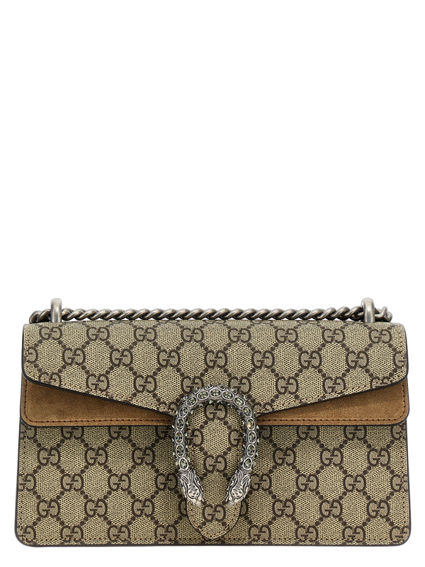 Gucci 100% calf leather shoulder bag in beige
